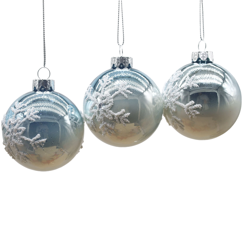 8×8×8cm Weihnachtsdeko-Glaskugel für den Innenbereich