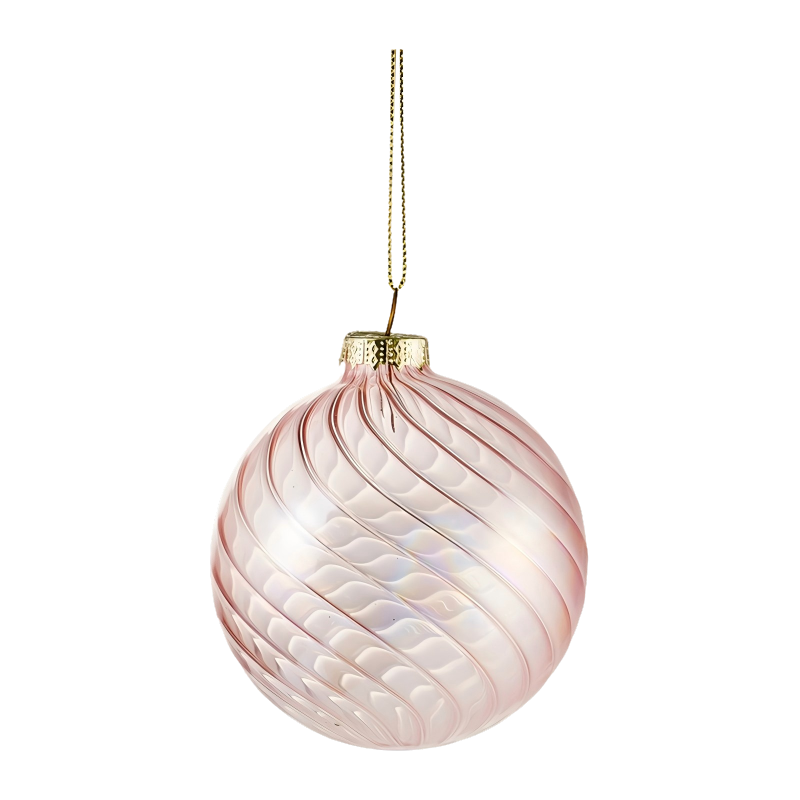 8 cm große, schillernde Weihnachtskugel aus Glas