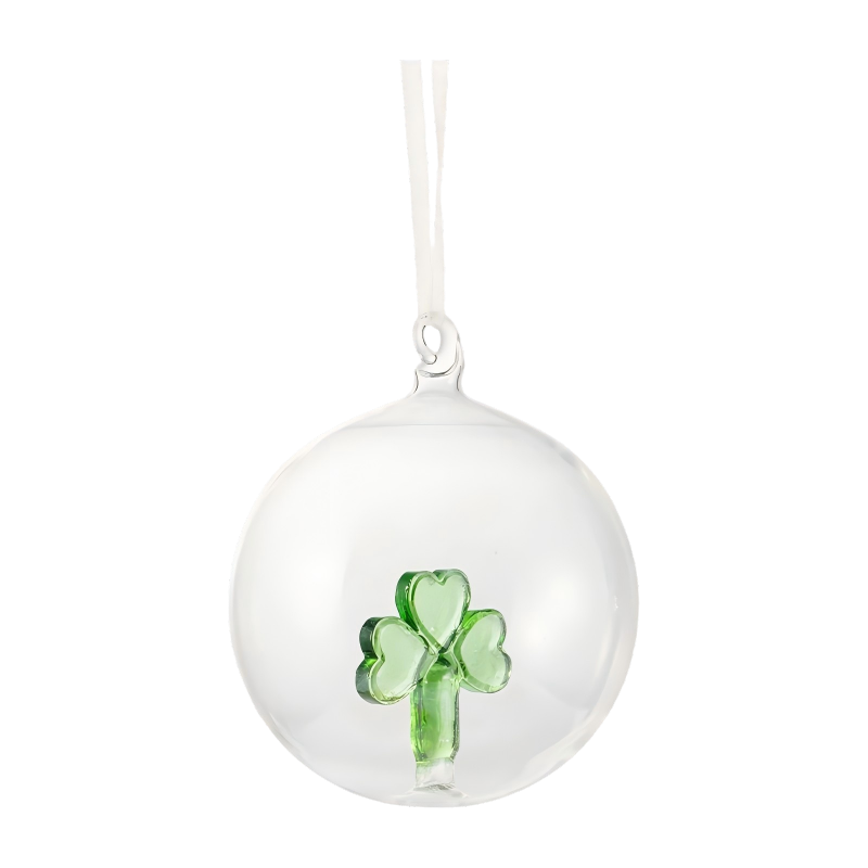 8 cm großes mundgeblasenes Weihnachtsornament-Set aus Glas