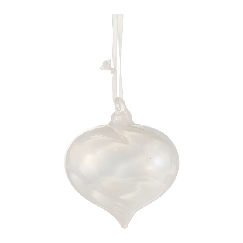 8 cm große, schillernde Weihnachtskugel aus Glas