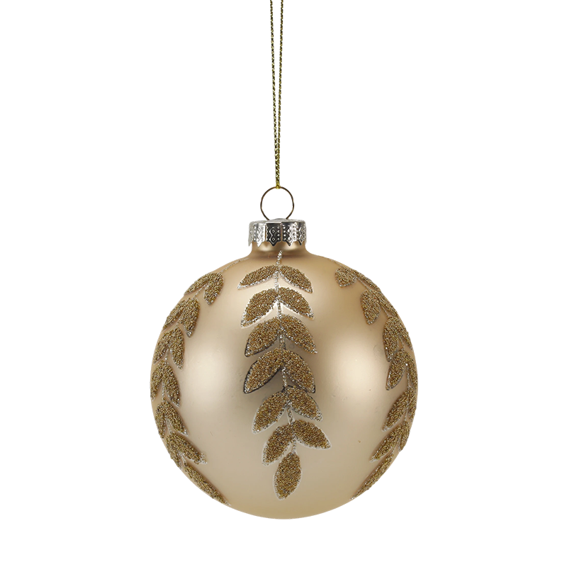 8 cm luxuriöser Weihnachtsschmuck aus Glas in Gold und Rot (einzeln / 3er-Set)