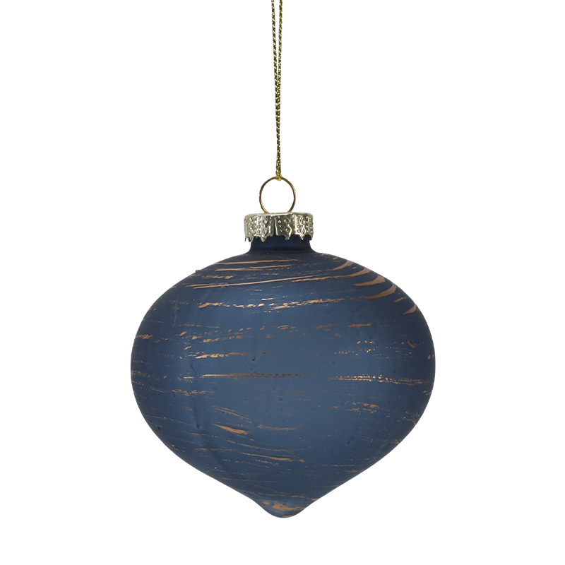 8 cm Morandi-Streifen-Weihnachtsglaskugel-Ornament (einzeln / 3er-Set)