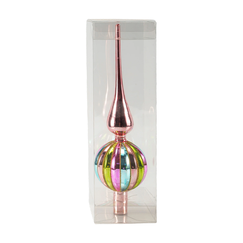 Weihnachtsornament aus Glas in Rotgold-Vogelform