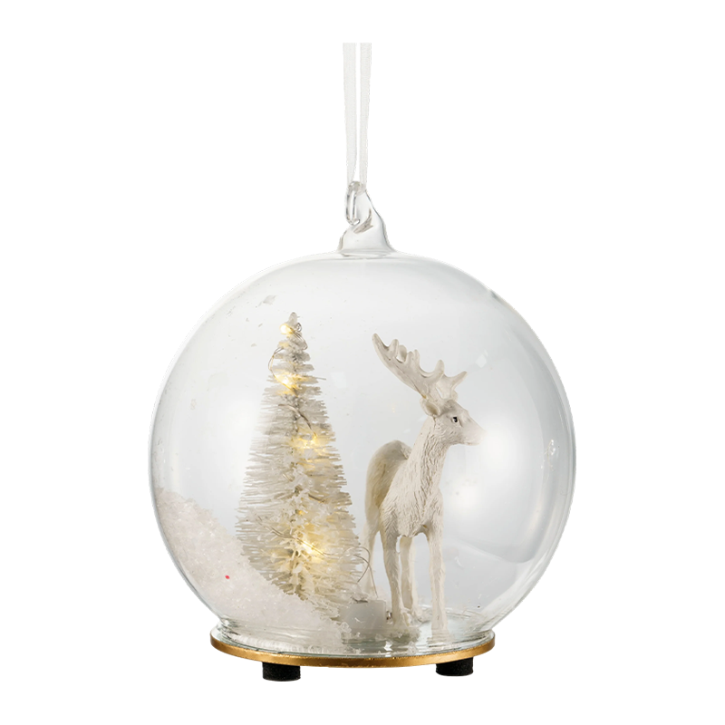 Weihnachts-Glasornament Brokkoli / Zuckerstange / Globus in Hirschform