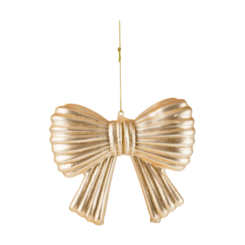 Weihnachts-Glitzer-Schleifenornament zum Aufhängen