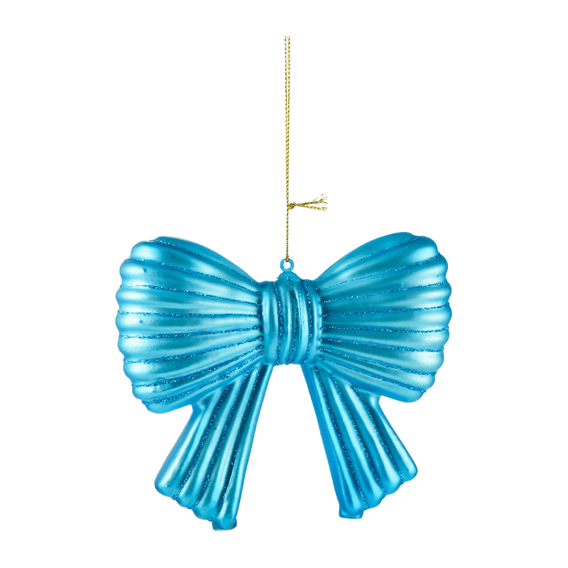 Weihnachts-Glitzer-Schleifenornament zum Aufhängen