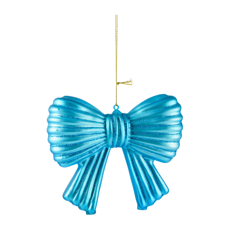 Weihnachts-Glitzer-Schleifenornament zum Aufhängen