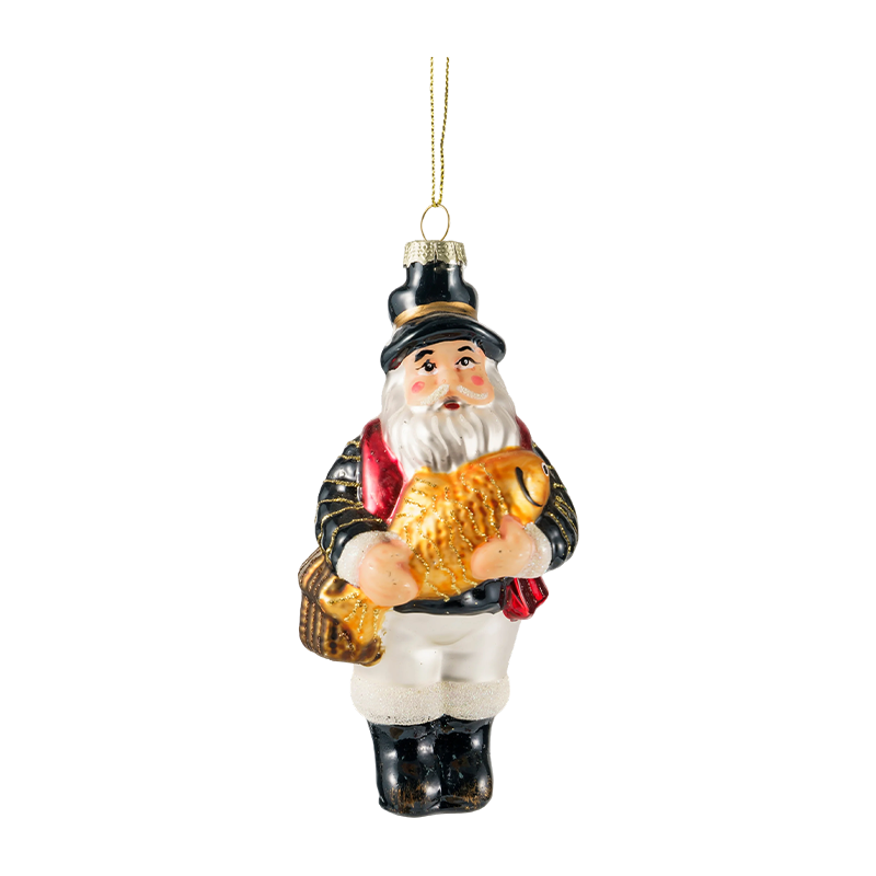 Handbemalte Weihnachtsornamente aus mundgeblasenem Glas