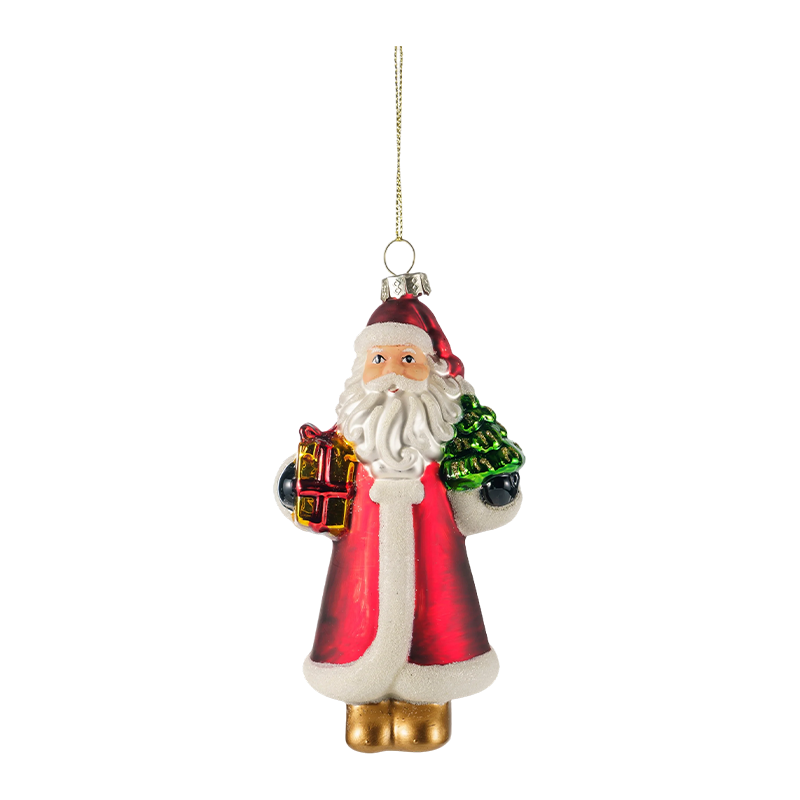 Handbemalte Weihnachtsornamente aus mundgeblasenem Glas
