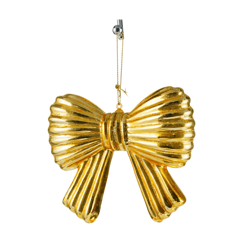 Weihnachts-Glitzer-Schleifenornament zum Aufhängen