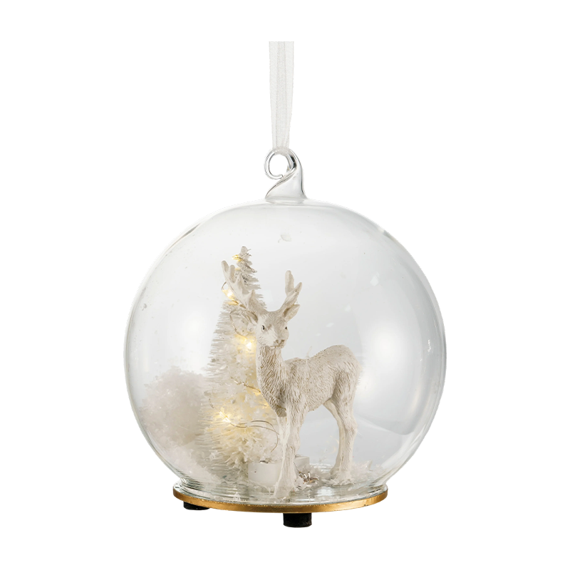 Weihnachts-Glasornament Brokkoli / Zuckerstange / Globus in Hirschform