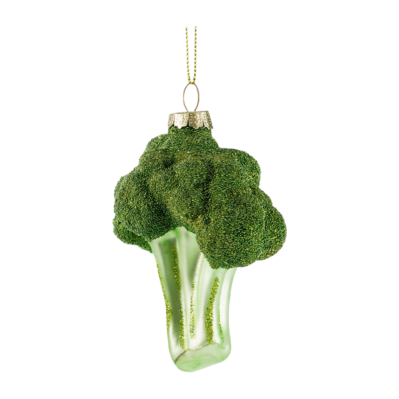 Weihnachts-Glasornament Brokkoli / Zuckerstange / Globus in Hirschform