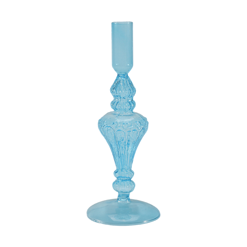 18 cm bunte Kerzenhalter-Kollektion aus Glas