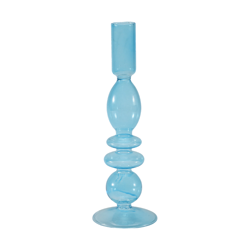 18 cm bunte Kerzenhalter-Kollektion aus Glas