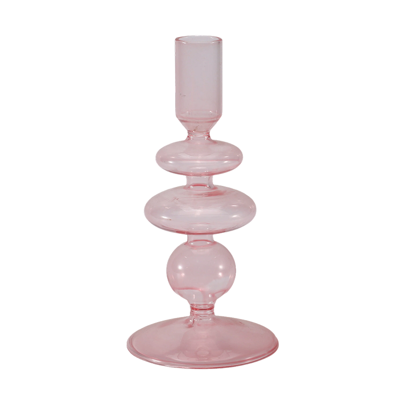 18 cm bunte Kerzenhalter-Kollektion aus Glas