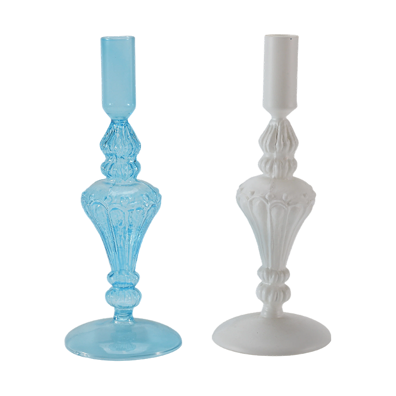 18 cm bunte Kerzenhalter-Kollektion aus Glas