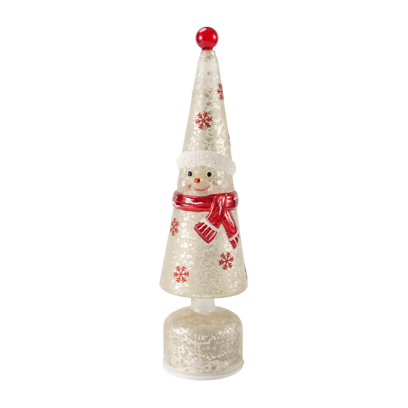Schillernde Kristall-LED-Turmdekoration / Schneemann-Weihnachtsbaum-Tischleuchte