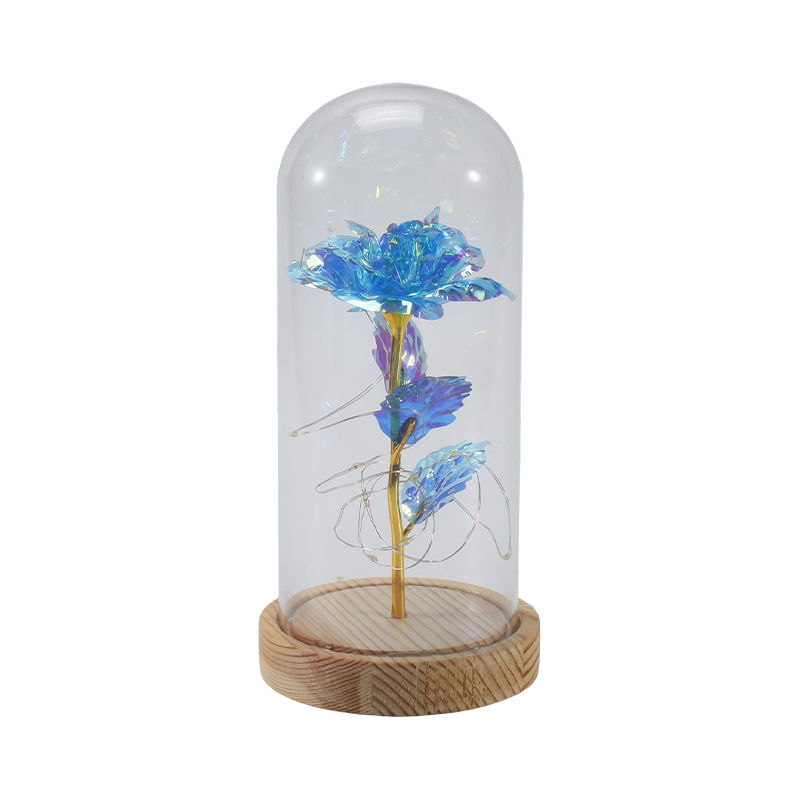 Galaxy Rose Glas-Cloche-Licht (mit/ohne Teddybär, mehrere Farben)