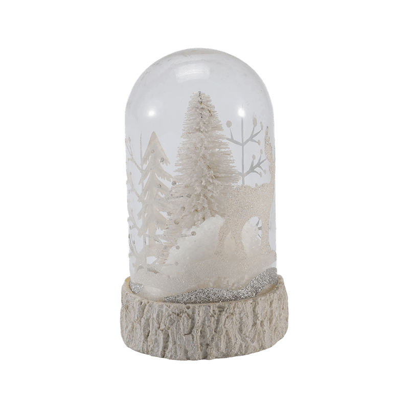 Festliche Glasglocke und Kugellicht (Engel-/Krippen-/Weihnachtsbaum-/Hirschwald-Stile)