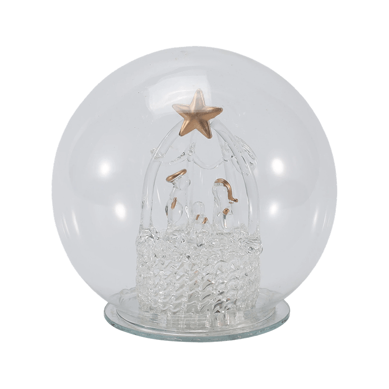 Festliche Glasglocke und Kugellicht (Engel-/Krippen-/Weihnachtsbaum-/Hirschwald-Stile)
