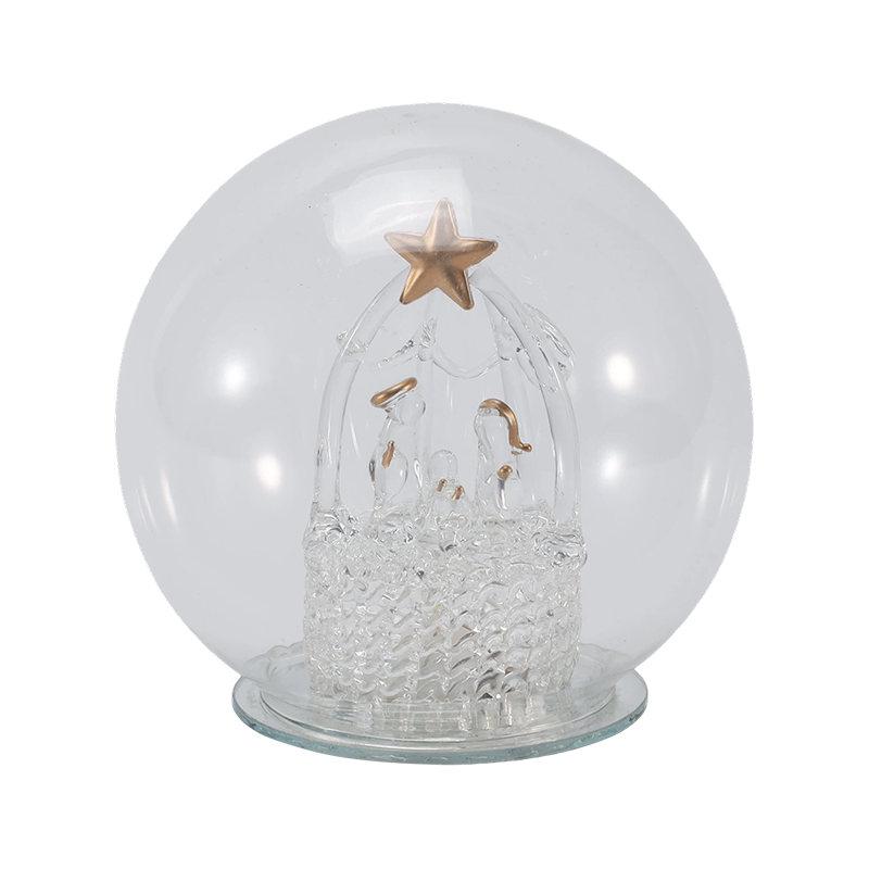 Festliche Glasglocke und Kugellicht (Engel-/Krippen-/Weihnachtsbaum-/Hirschwald-Stile)