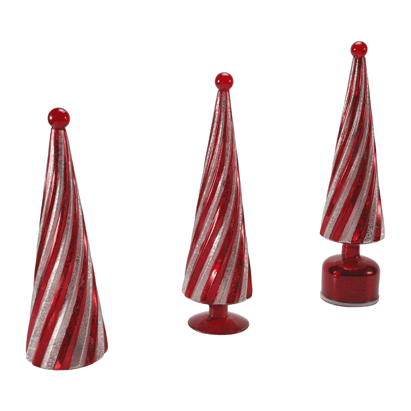 10*20 cm & 10*25cm & 10*30cm Vintage Mercury Glass Swirl Weihnachtsbaum