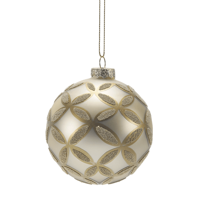 8*8*8 m handbemalte Glitzerglas-Weihnachtskugel