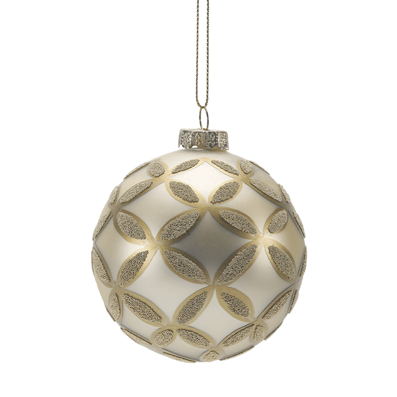 8*8*8 m handbemalte Glitzerglas-Weihnachtskugel