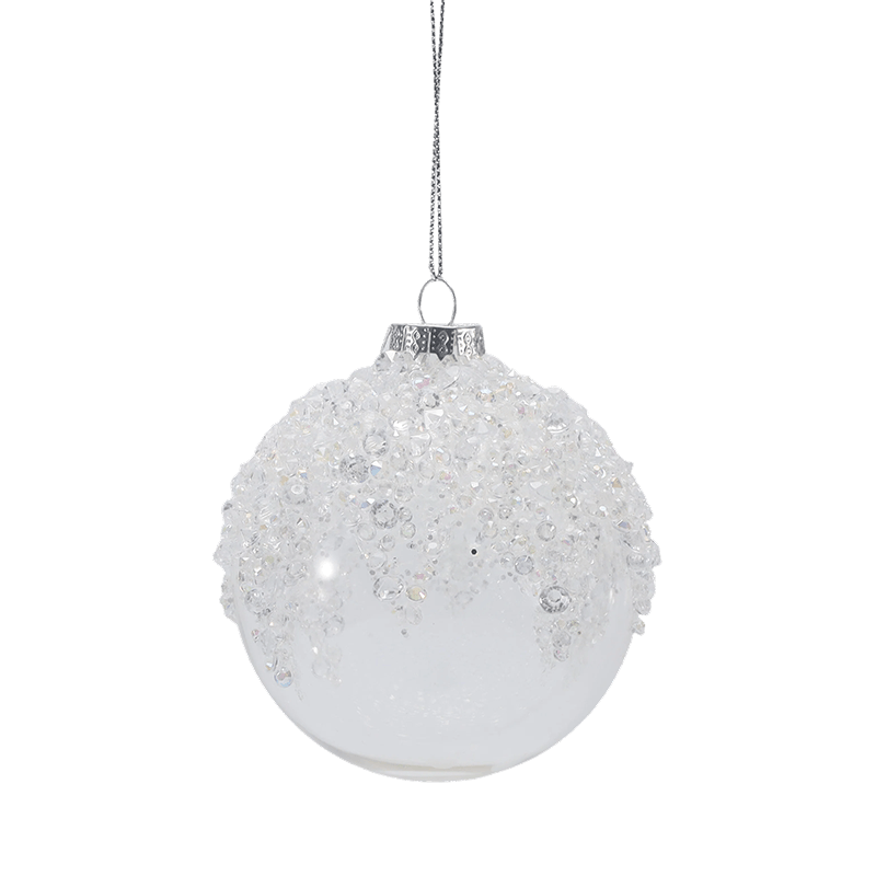 8*8*8 cm Premium-Weihnachtskugel aus Glas