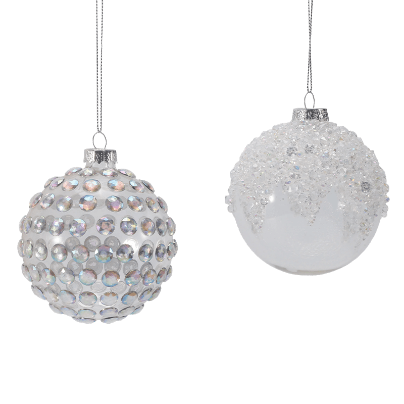 8*8*8 cm Premium-Weihnachtskugel aus Glas