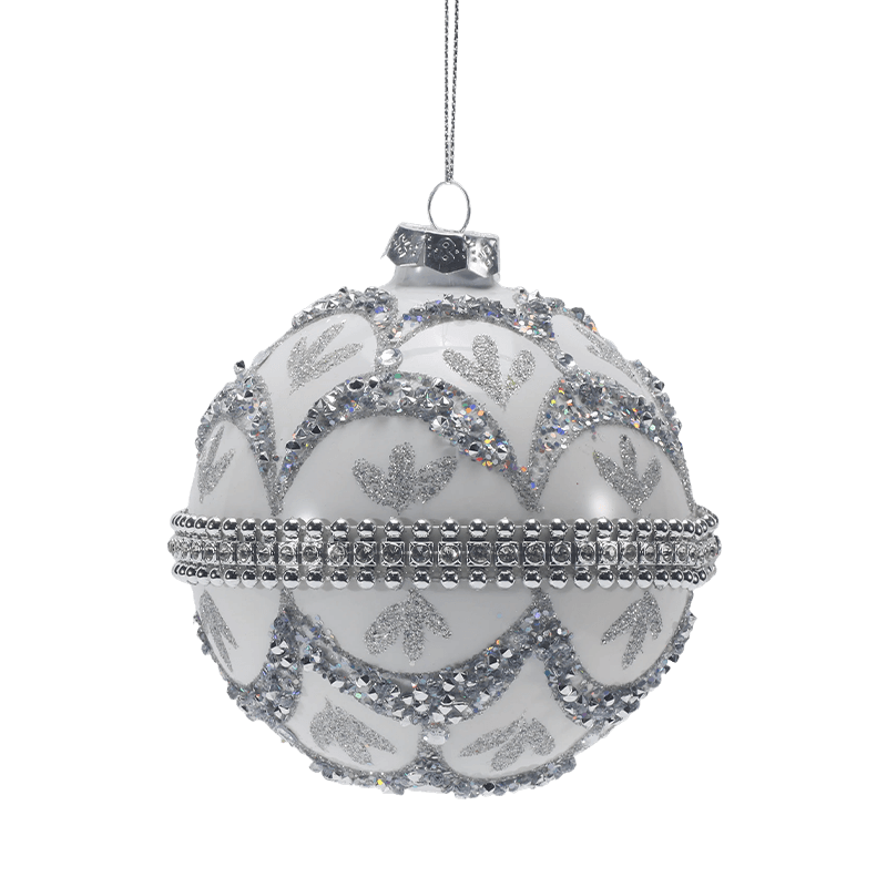 8*8*8 cm Premium-Weihnachtskugel aus Glas
