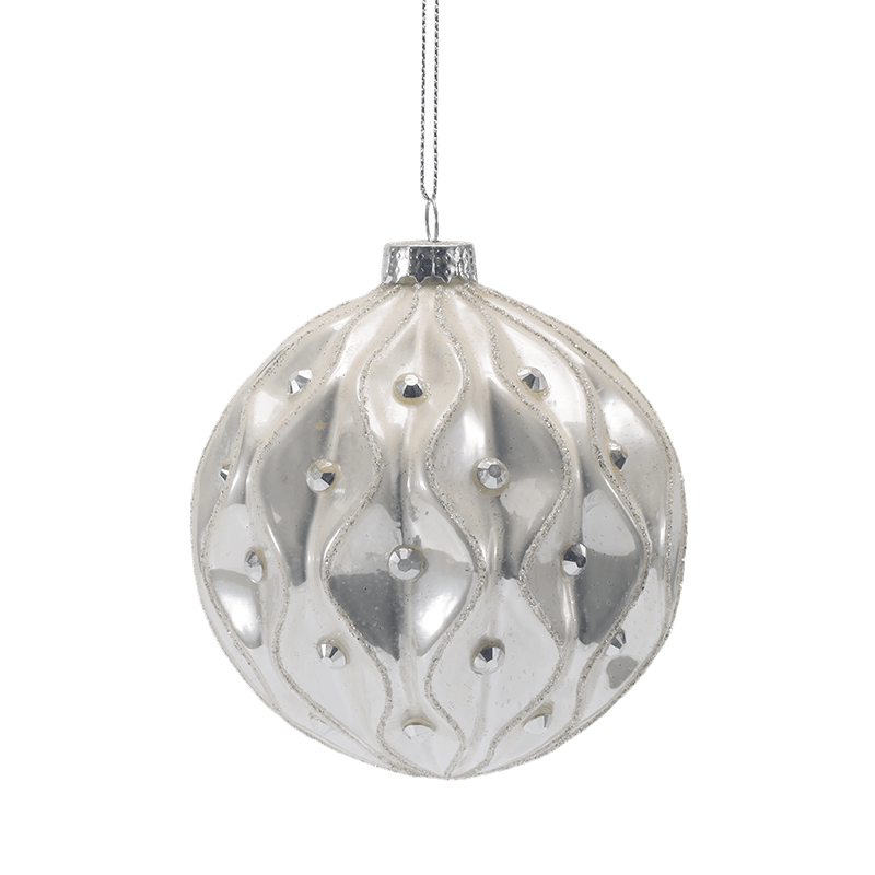 8*8*8 cm Premium-Weihnachtskugel aus Glas
