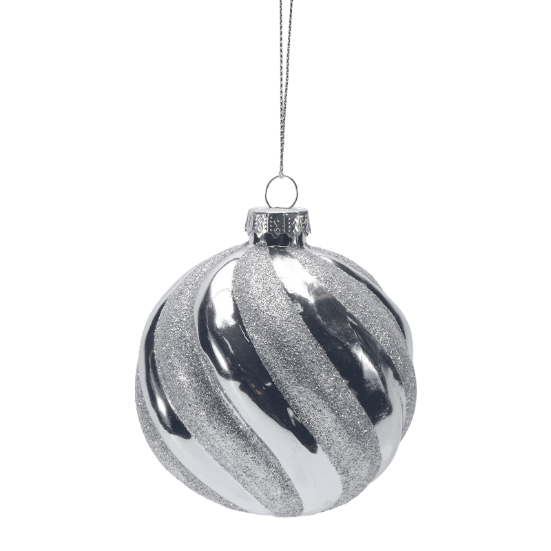 8*8*8 cm Premium-Weihnachtskugel aus Glas