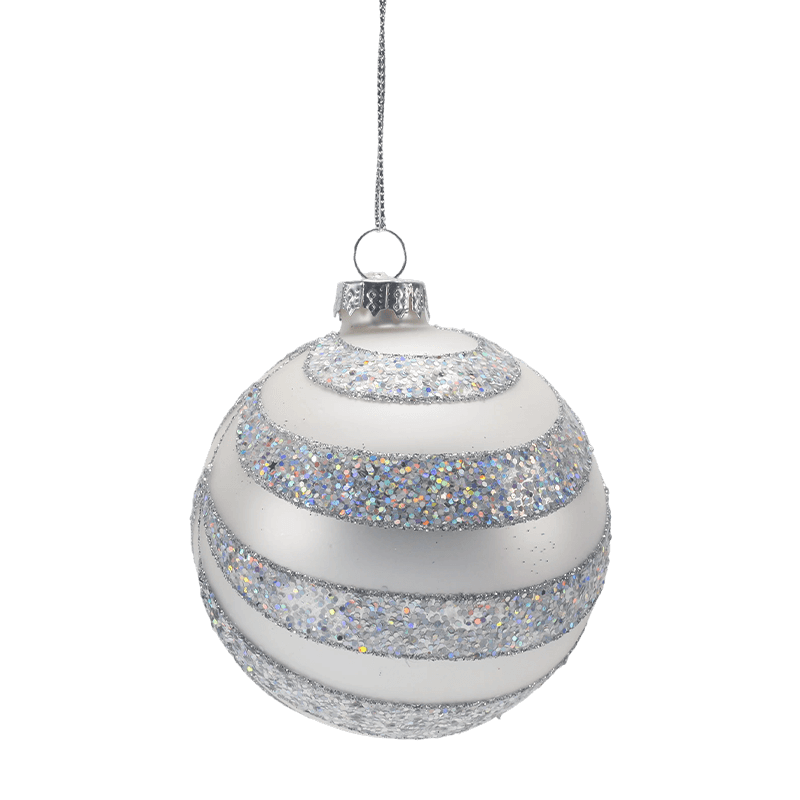 8*8*8 cm Premium-Weihnachtskugel aus Glas