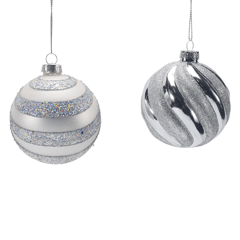 8*8*8 cm Premium-Weihnachtskugel aus Glas