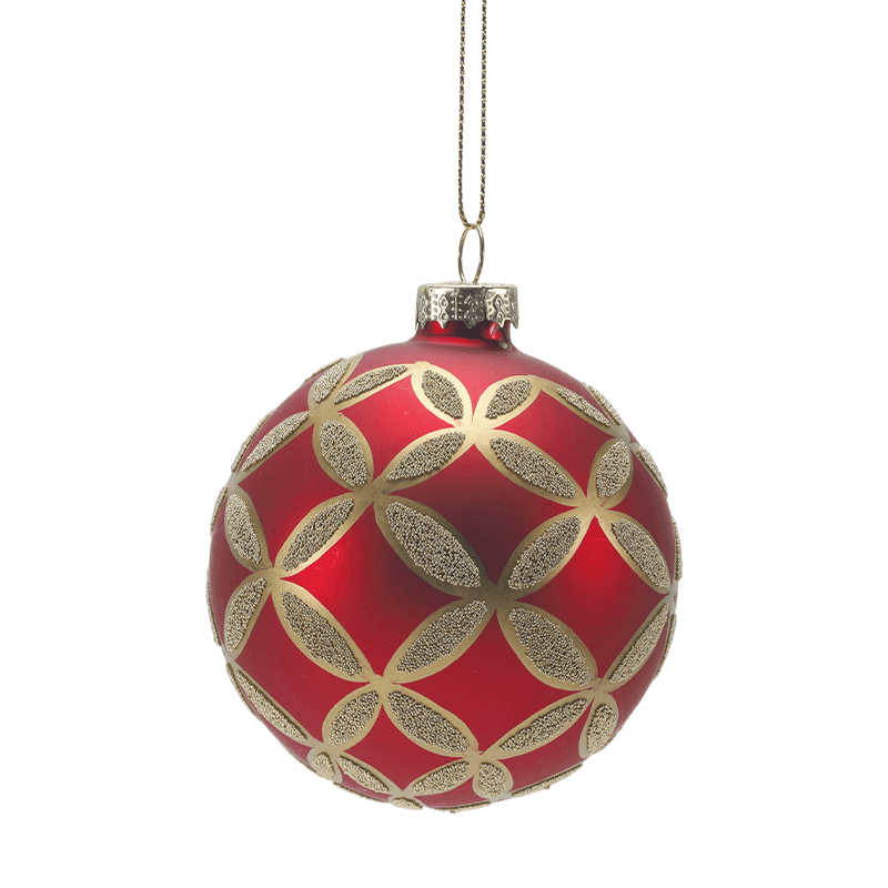 8*8*8 m handbemalte Glitzerglas-Weihnachtskugel