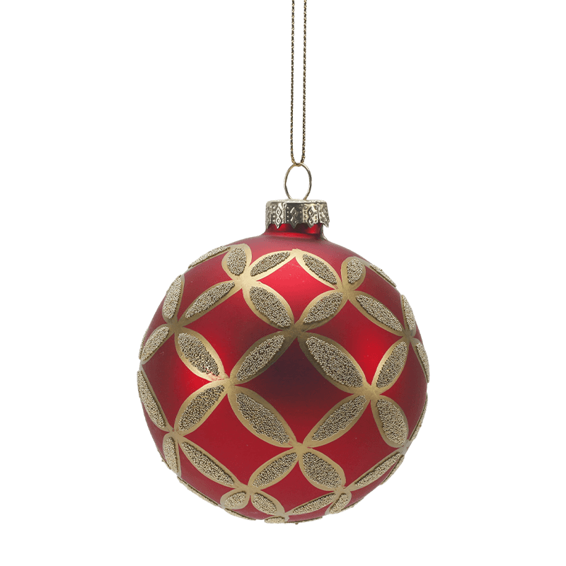 8*8*8 m handbemalte Glitzerglas-Weihnachtskugel
