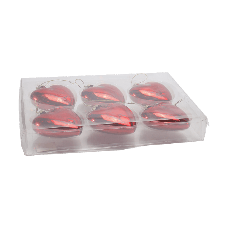 Mundgeblasenes Glas-Herz-Weihnachtsornament