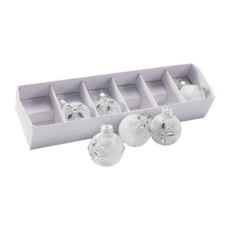 Festliches Glas-Weihnachtskugel-Ornament-Set
