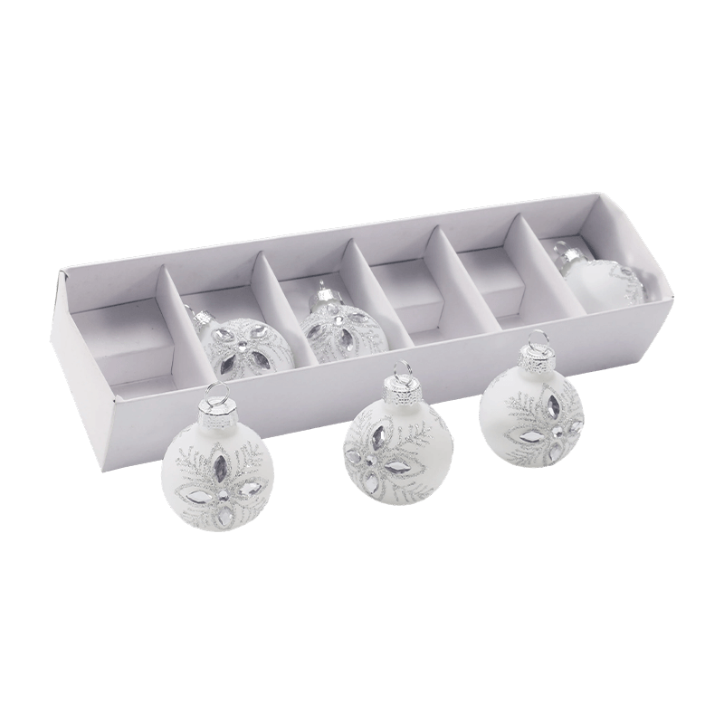 Festliches Glas-Weihnachtskugel-Ornament-Set