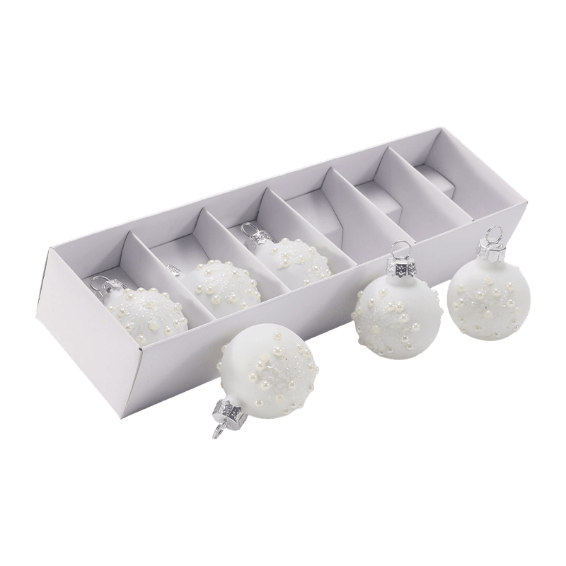 Festliches Glas-Weihnachtskugel-Ornament-Set