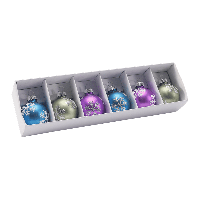 Festliches Glas-Weihnachtskugel-Ornament-Set