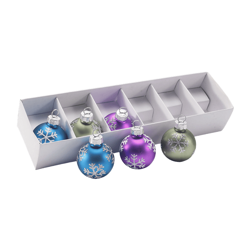 Festliches Glas-Weihnachtskugel-Ornament-Set