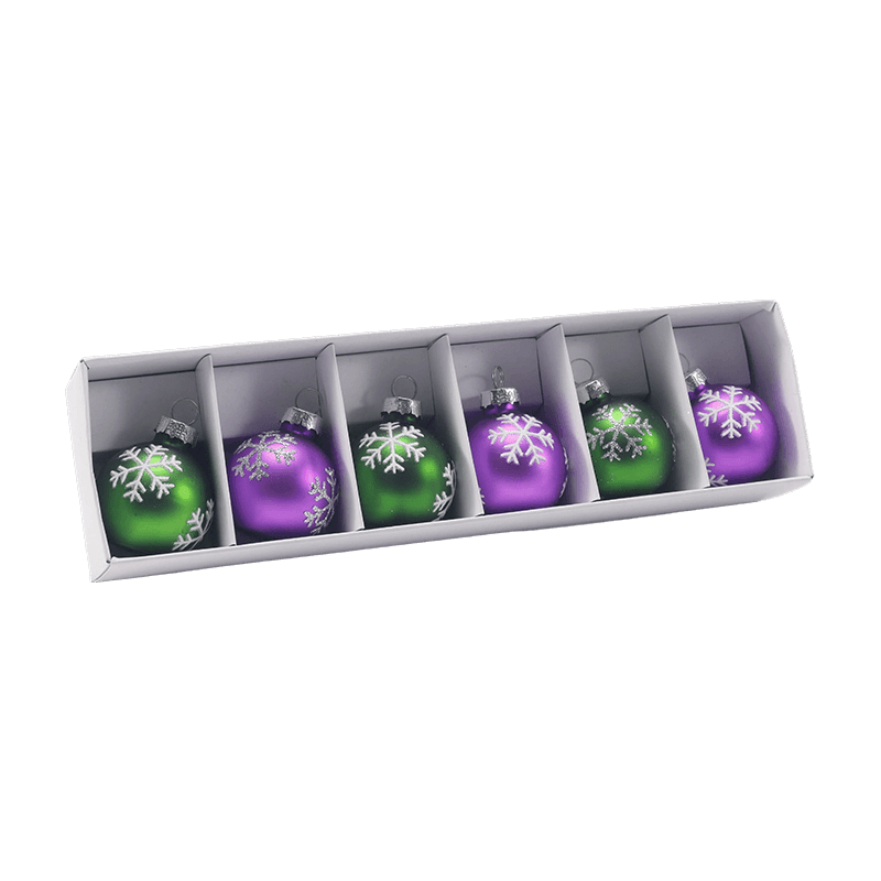 Festliches Glas-Weihnachtskugel-Ornament-Set