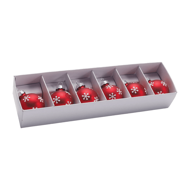 Festliches Glas-Weihnachtskugel-Ornament-Set