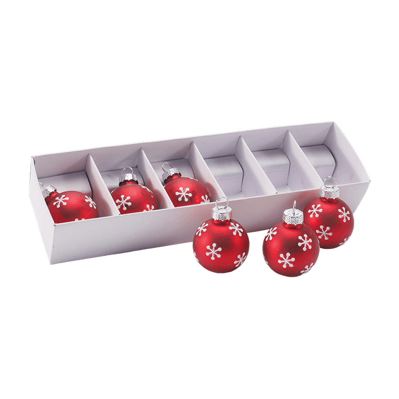 Festliches Glas-Weihnachtskugel-Ornament-Set