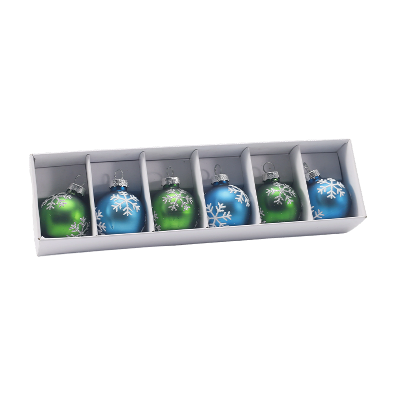 Hochwertiges Weihnachtskugel-Ornament-Set aus Glas