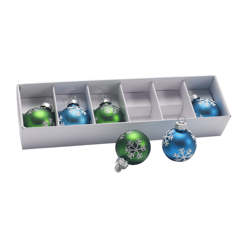 Hochwertiges Weihnachtskugel-Ornament-Set aus Glas