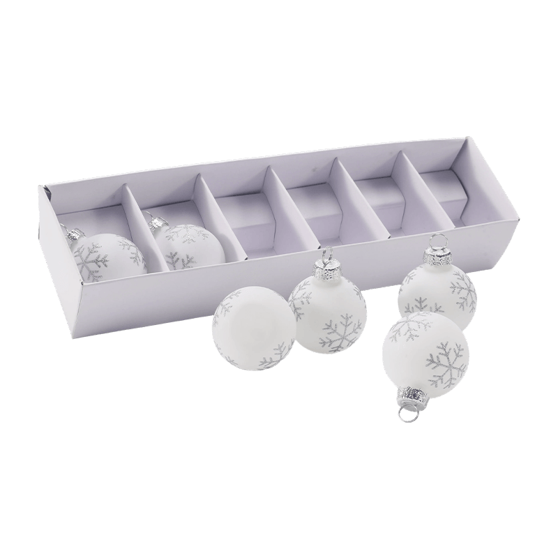 Festliches Glas-Weihnachtskugel-Ornament-Set
