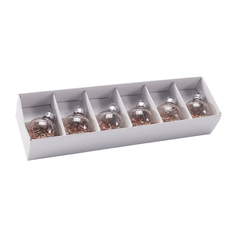 Festliches Glas-Weihnachtskugel-Ornament-Set